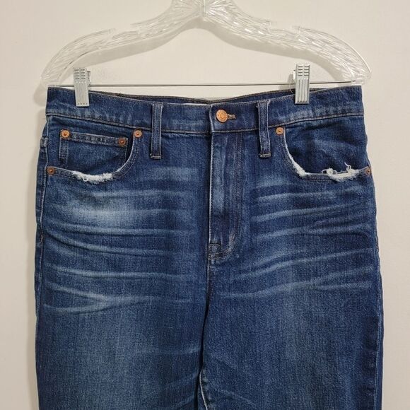 MADEWELL The High-Rise Slim Boyjean Medium Wash Size 29 - Picture 5 of 16